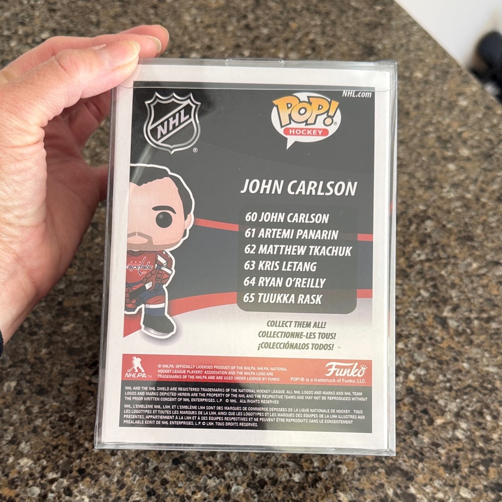 NEW Funko Pop Washington Capitals John Carlson Hockey Figure #60 w/Display Box - Picture 4 of 6